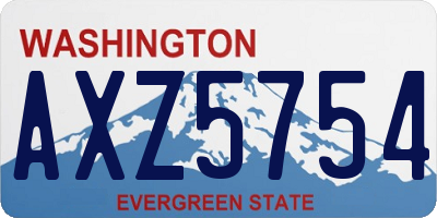 WA license plate AXZ5754