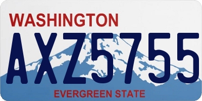 WA license plate AXZ5755