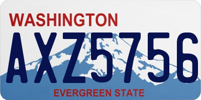 WA license plate AXZ5756