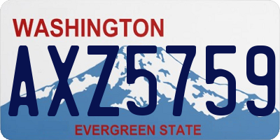 WA license plate AXZ5759