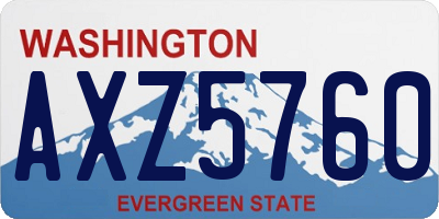 WA license plate AXZ5760