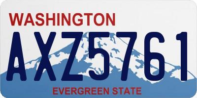 WA license plate AXZ5761