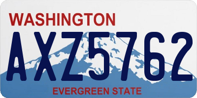 WA license plate AXZ5762