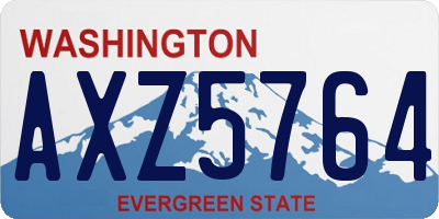 WA license plate AXZ5764