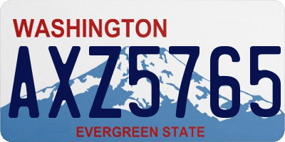 WA license plate AXZ5765
