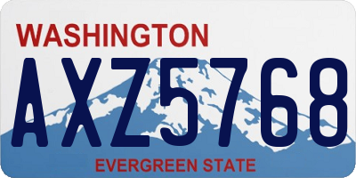 WA license plate AXZ5768