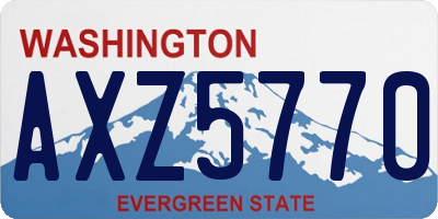 WA license plate AXZ5770