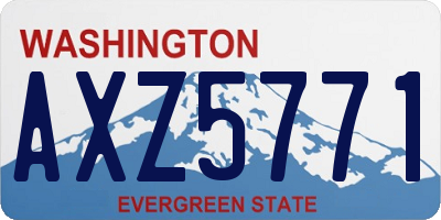 WA license plate AXZ5771