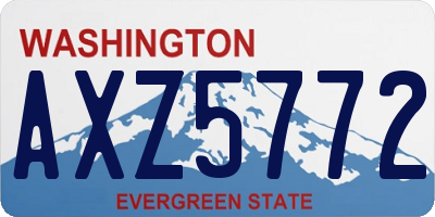WA license plate AXZ5772