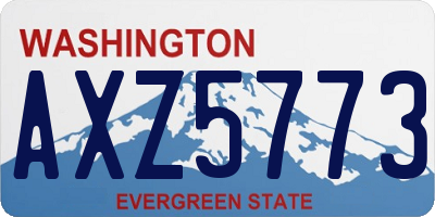 WA license plate AXZ5773