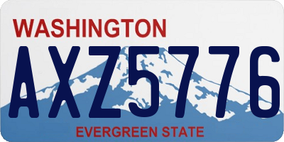 WA license plate AXZ5776