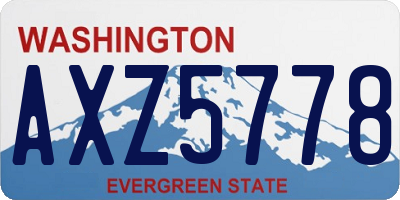 WA license plate AXZ5778