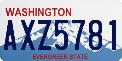 WA license plate AXZ5781