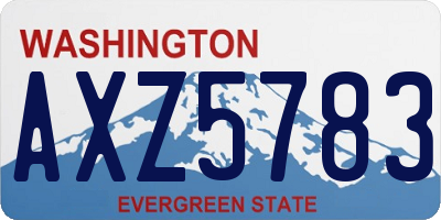 WA license plate AXZ5783