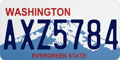 WA license plate AXZ5784