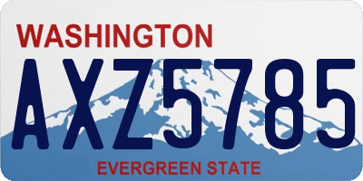 WA license plate AXZ5785
