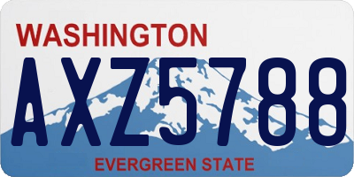 WA license plate AXZ5788