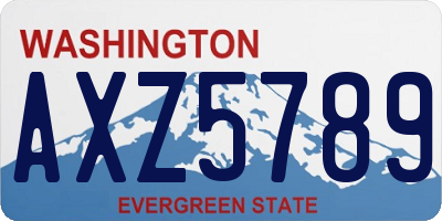 WA license plate AXZ5789