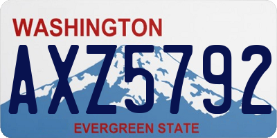 WA license plate AXZ5792