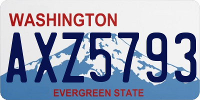 WA license plate AXZ5793