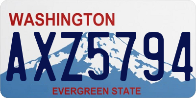 WA license plate AXZ5794