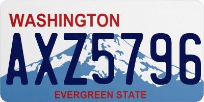 WA license plate AXZ5796