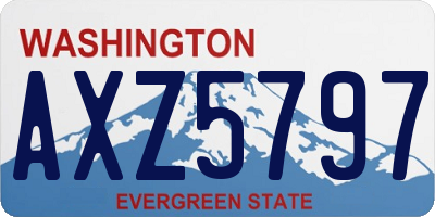 WA license plate AXZ5797