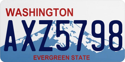 WA license plate AXZ5798