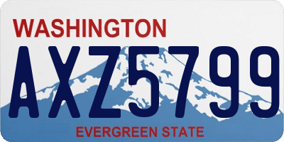 WA license plate AXZ5799