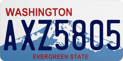 WA license plate AXZ5805