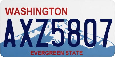 WA license plate AXZ5807