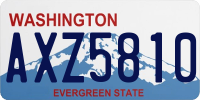 WA license plate AXZ5810