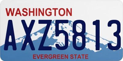 WA license plate AXZ5813