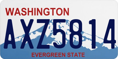 WA license plate AXZ5814