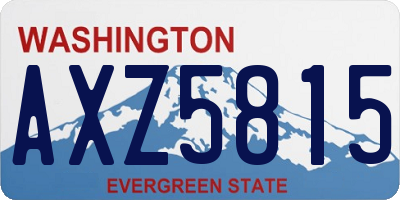 WA license plate AXZ5815