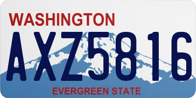 WA license plate AXZ5816