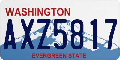 WA license plate AXZ5817