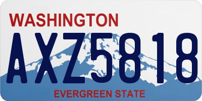 WA license plate AXZ5818