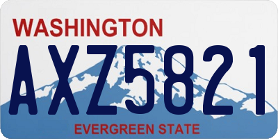 WA license plate AXZ5821