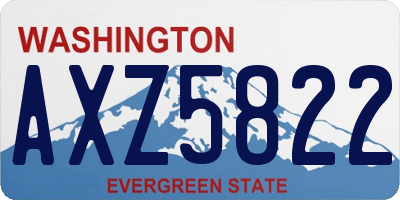WA license plate AXZ5822