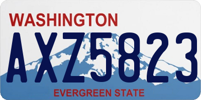 WA license plate AXZ5823