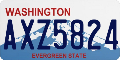 WA license plate AXZ5824