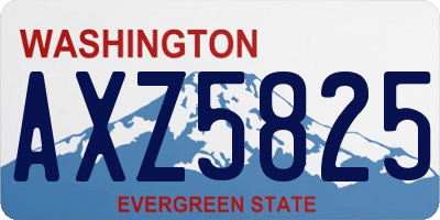 WA license plate AXZ5825