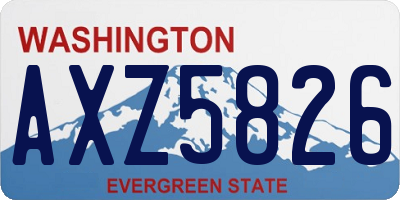WA license plate AXZ5826