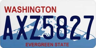 WA license plate AXZ5827