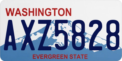 WA license plate AXZ5828