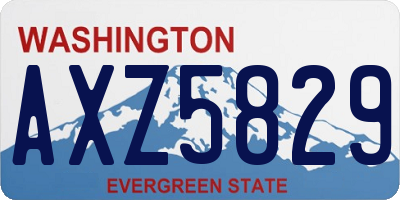 WA license plate AXZ5829