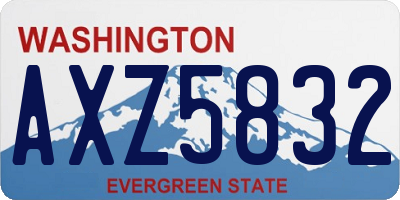 WA license plate AXZ5832