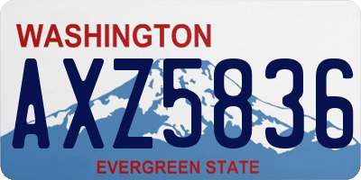 WA license plate AXZ5836