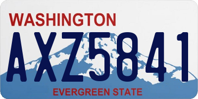 WA license plate AXZ5841